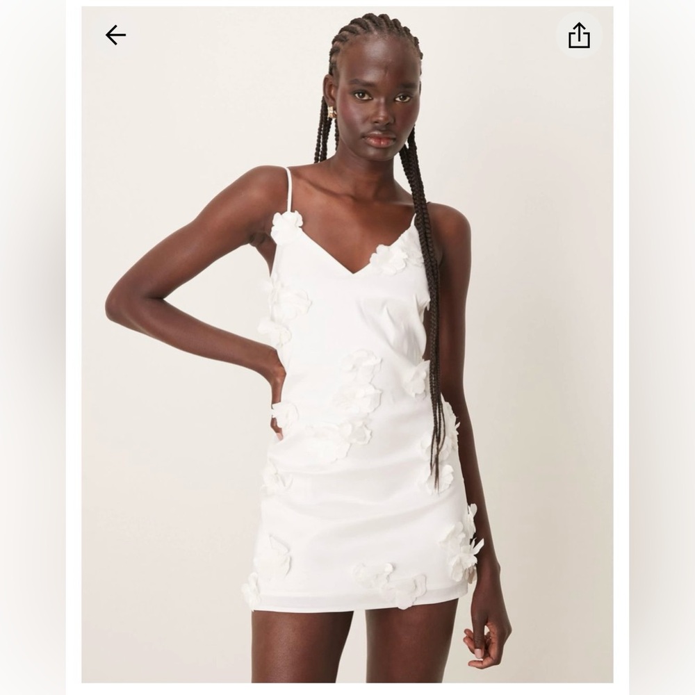 Abercrombie & Fitch White Sleeveless Mini Dress